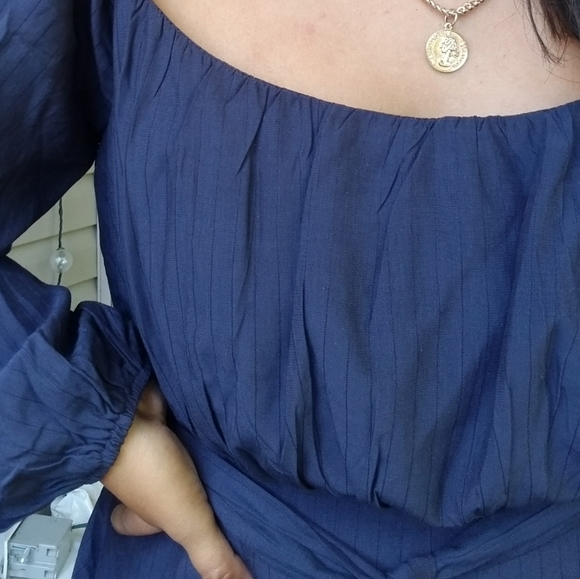 IN THE COSMOS NAVY BLUE TIE BACK ROMPER - Picture 5 of 16